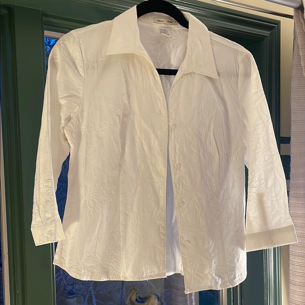 White Button-Up Blouse